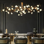 Flower Bloom Branch Brass Chandelier  - kimoylights