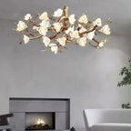 Flower Bloom Branch Brass Chandelier - kimoylights