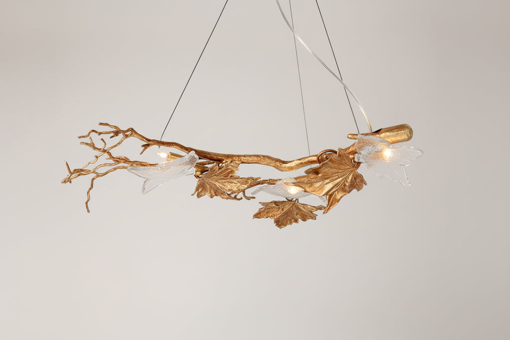 Folio Branch Brass Chandelier - kimoylights