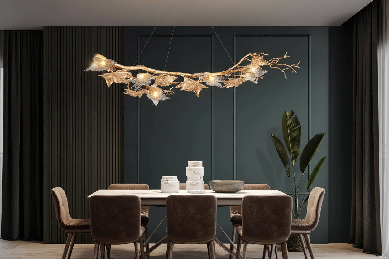 Folio Branch Brass Chandelier - kimoylights