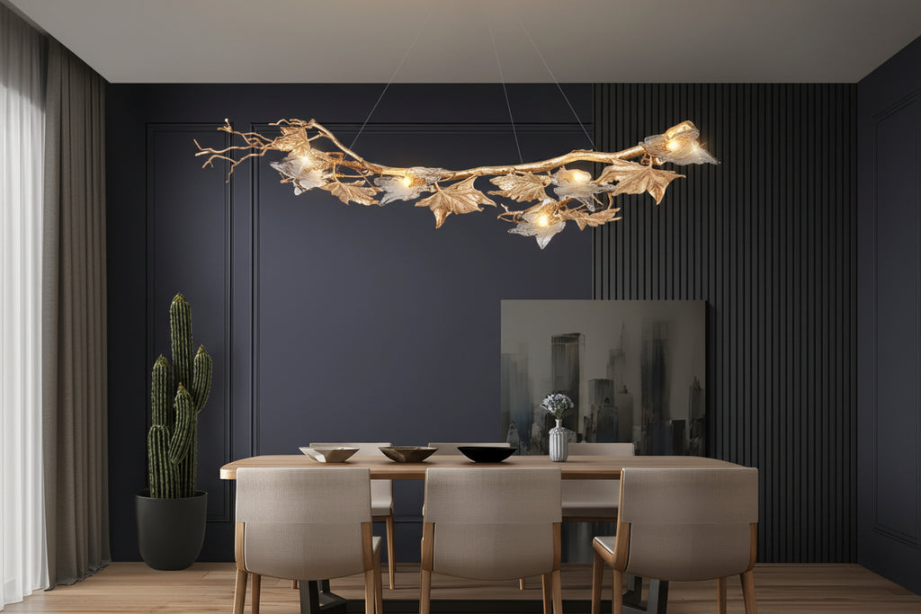Folio Branch Brass Chandelier - kimoylights