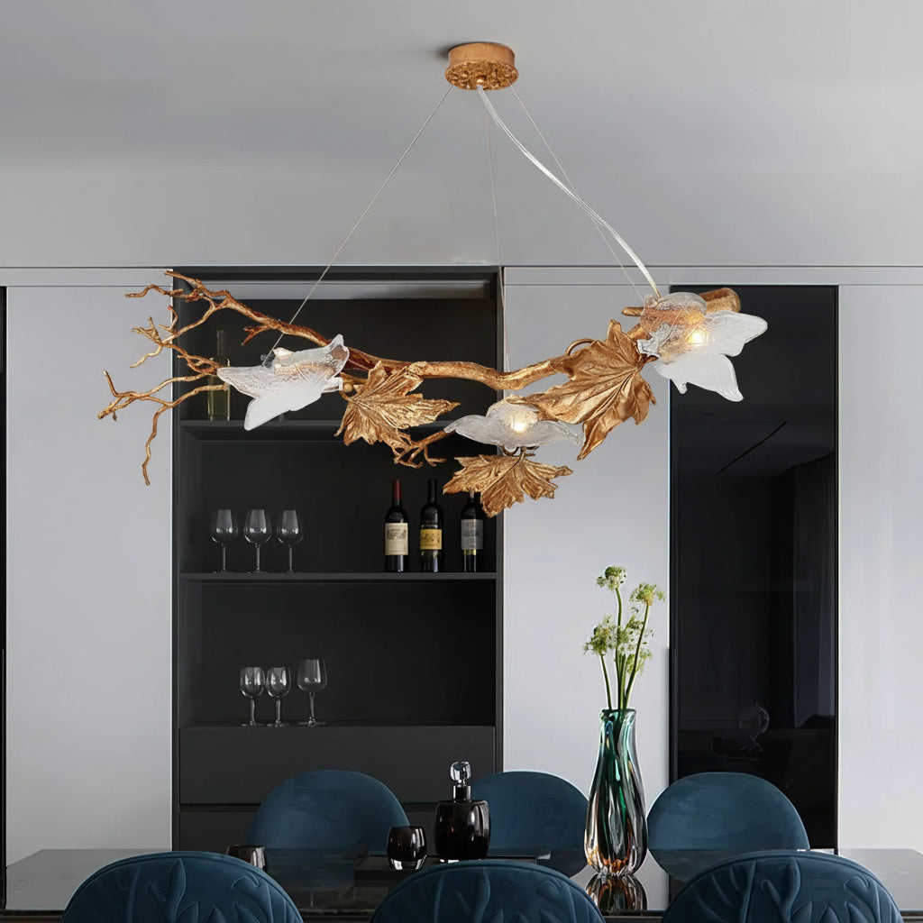 Folio Branch Brass Chandelier - kimoylights