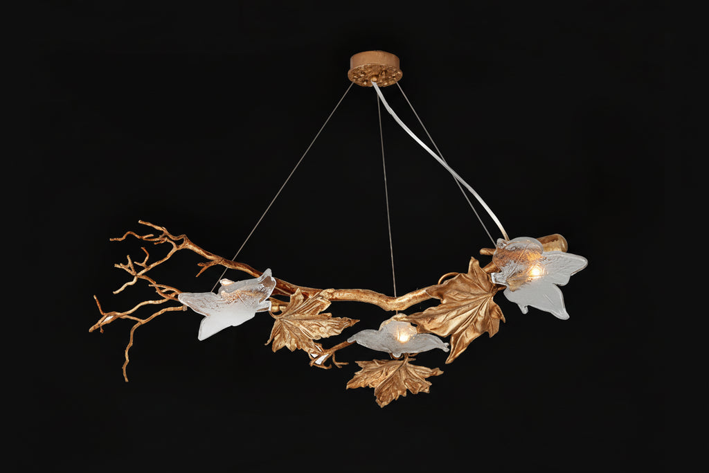 Folio Branch Brass Chandelier - kimoylights