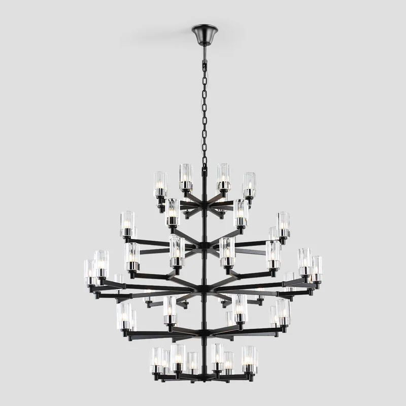Foyer 5-Tier Crystal Chanderlier 70" W -kimoylights