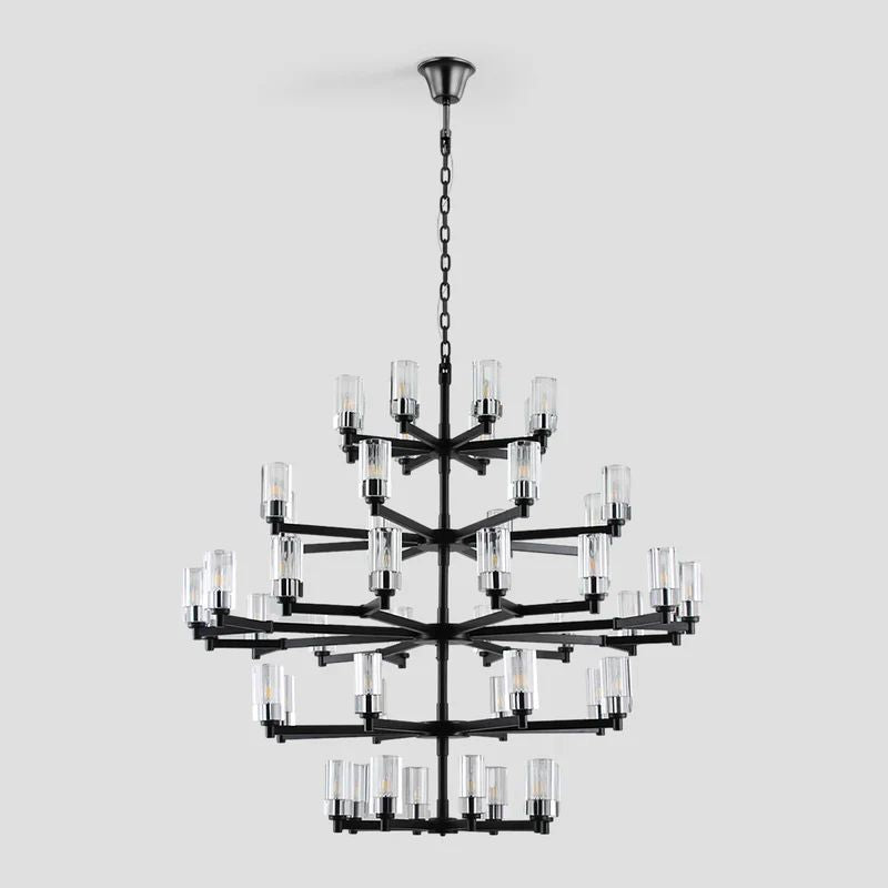 Foyer 5-Tier Crystal Chanderlier 70" W-kimoylights