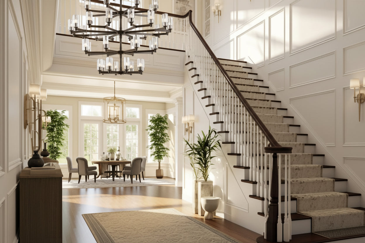 Foyer 5-Tier Crystal Chanderlier 70" W-kimoylights