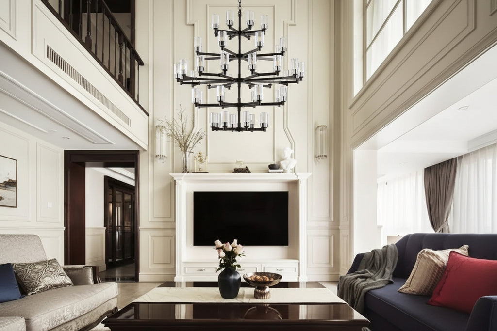 Foyer 5-Tier Crystal Chanderlier 70" W -kimoylights