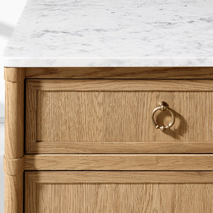 Fraboutiq Marble 4-door Sideboard with Drawers