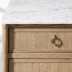 Fraboutiq Marble 4-door Sideboard with Drawers