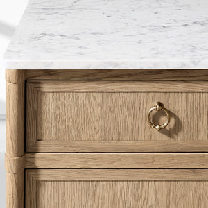 Fraboutiq Marble 4-door Sideboard with Drawers