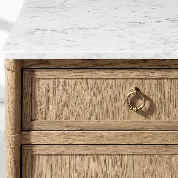 Fraboutiq Marble 4-door Sideboard with Drawers