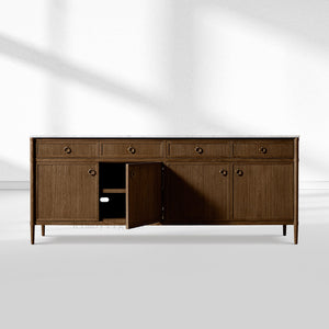 Fraboutiq Marble 4-door Sideboard with Drawers