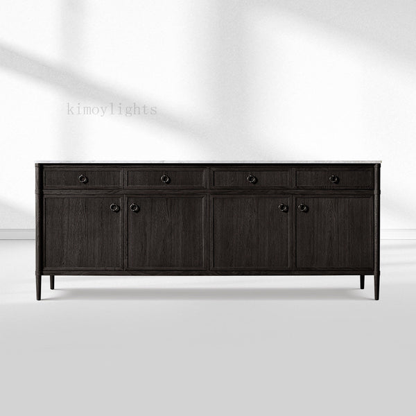 Fraboutiq Marble 4-door Sideboard with Drawers
