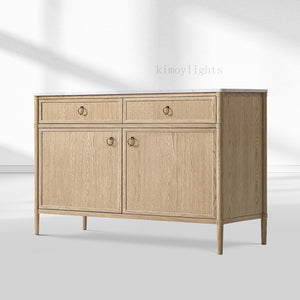 Fraboutiq Marble Double-Door Sideboard with Drawers