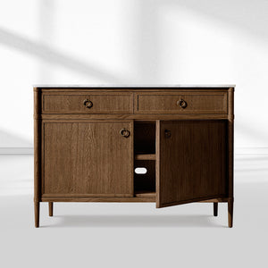 Fraboutiq Marble Double-Door Sideboard with Drawers