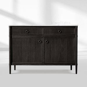 Fraboutiq Marble Double-Door Sideboard with Drawers