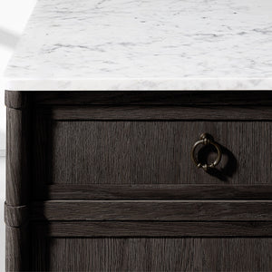 Fraboutiq Marble Double-Door Sideboard with Drawers