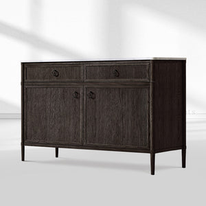Fraboutiq Marble Double-Door Sideboard with Drawers