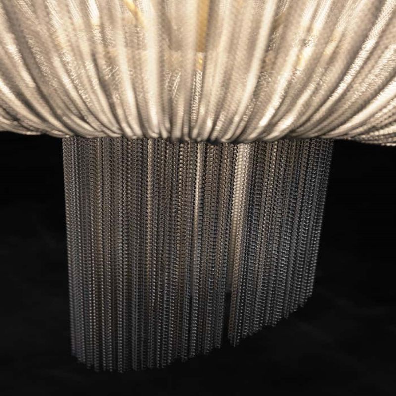 Modern Forever Chandelier, Oak, Aluminium Chain, Handmade Portugal by Greenapple -kimoylights