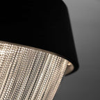 Modern Forever Chandelier, Oak, Aluminium Chain, Handmade Portugal by Greenapple-kimoylights