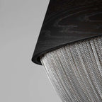 Modern Forever Chandelier, Oak, Aluminium Chain, Handmade Portugal by Greenapple-kimoylights