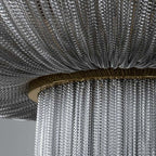 Modern Forever Chandelier, Oak, Aluminium Chain, Handmade Portugal by Greenapple -kimoylights