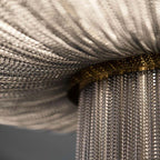 Modern Forever Chandelier, Oak, Aluminium Chain, Handmade Portugal by Greenapple-kimoylights