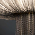 Modern Forever Chandelier, Oak, Aluminium Chain, Handmade Portugal by Greenapple -kimoylights