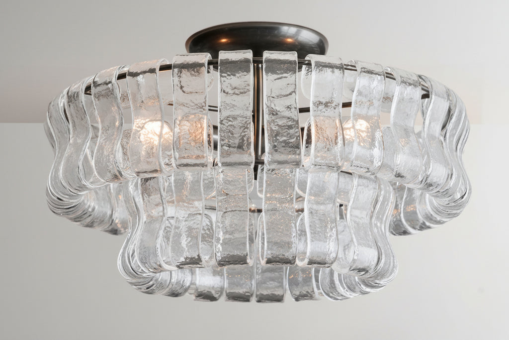 Ghiaccia 2-Tier Glass Round Flush Mount_002