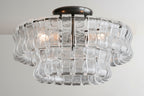 Ghiaccia 2-Tier Glass Round Flush Mount_002