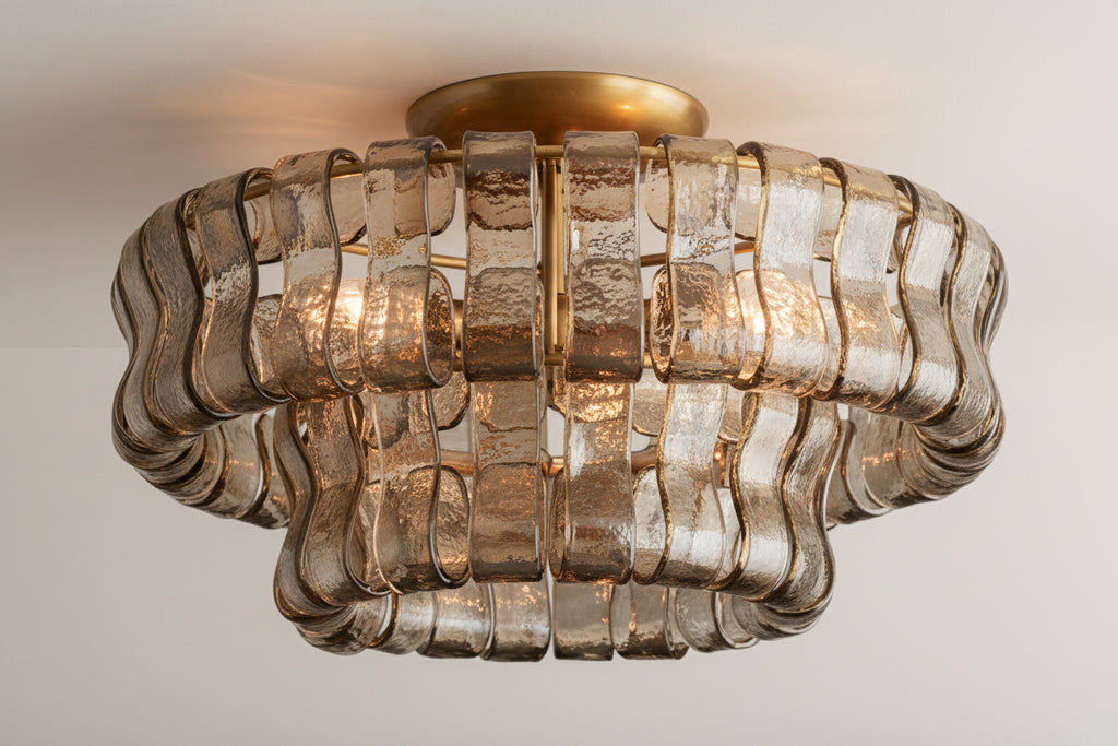 Ghiaccia 2-Tier Glass Round Flush Mount_003