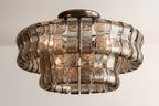 Ghiaccia 2-Tier Glass Round Flush Mount_004