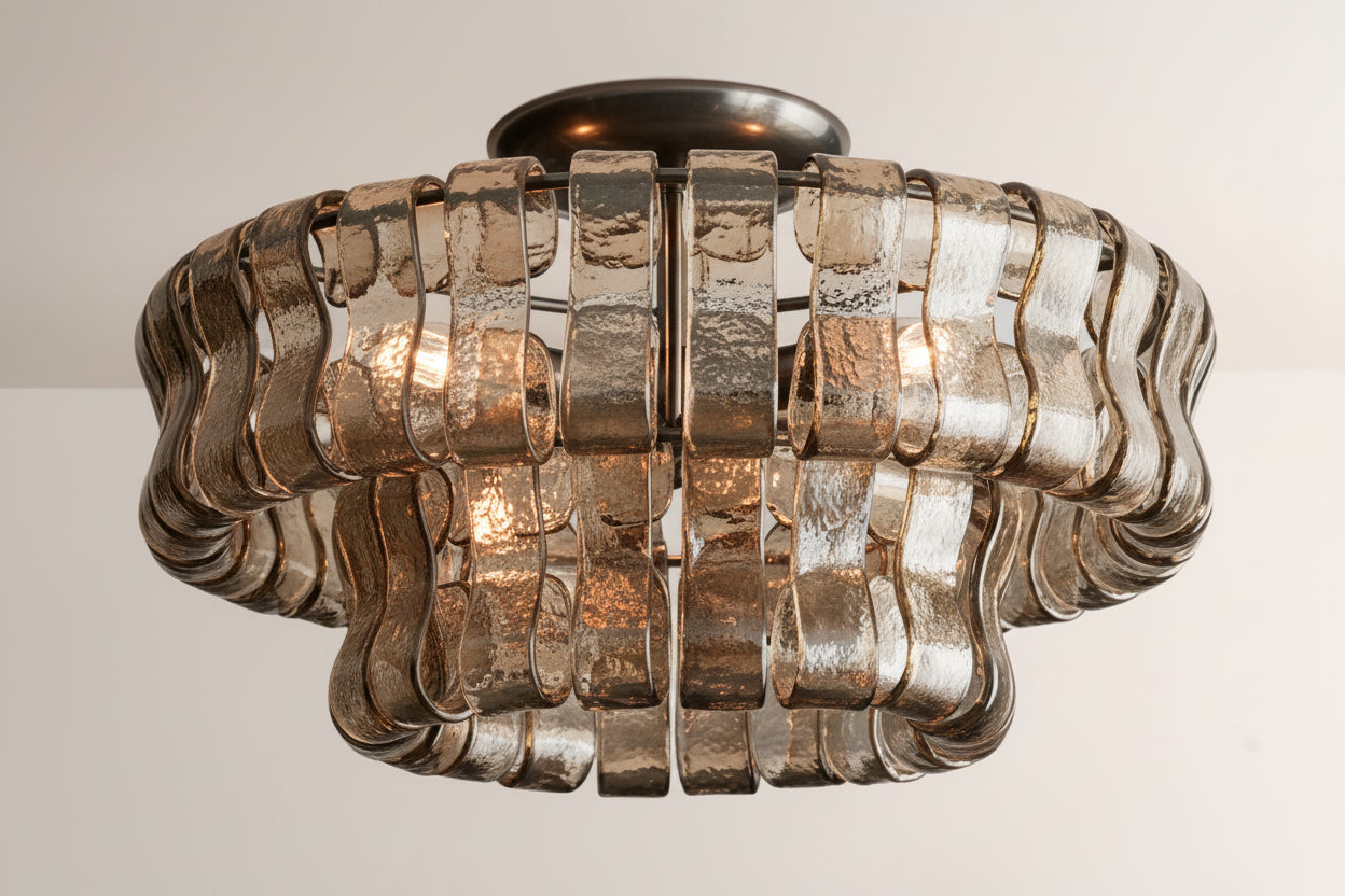 Ghiaccia 2-Tier Glass Round Flush Mount_004