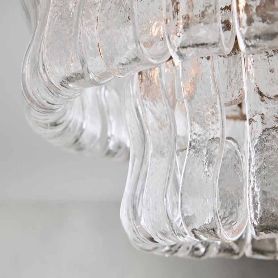 Ghiaccia 2-Tier Glass Round Flush Mount_005