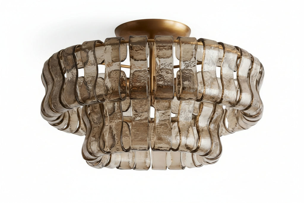 Ghiaccia 2-Tier Glass Round Flush Mount_009