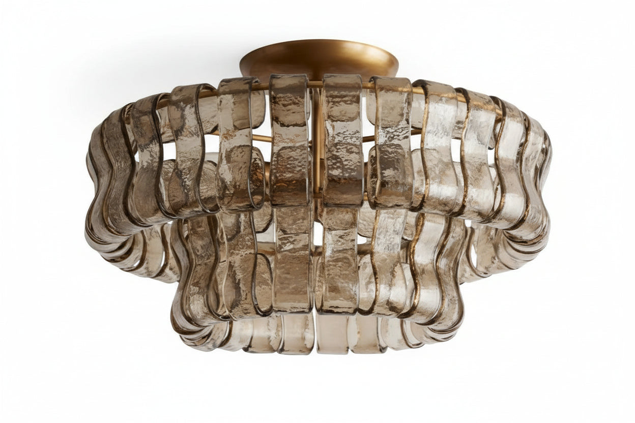 Ghiaccia 2-Tier Glass Round Flush Mount_009