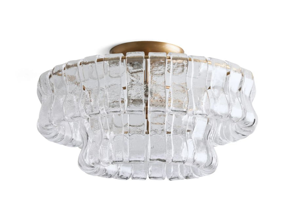 Ghiaccia 2-Tier Glass Round Flush Mount_010