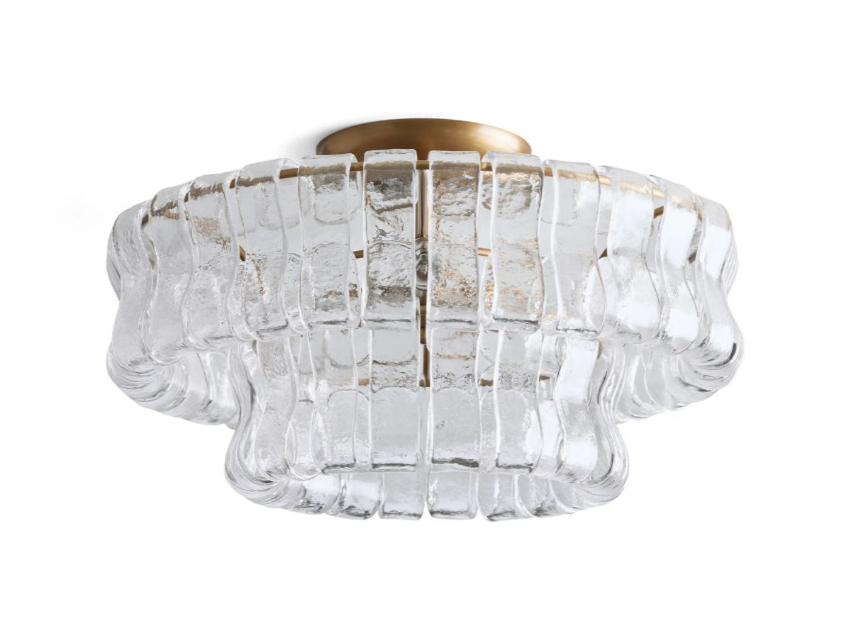 Ghiaccia 2-Tier Glass Round Flush Mount_010