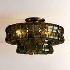 Ghiaccia 2-Tier Glass Round Flush Mount_011
