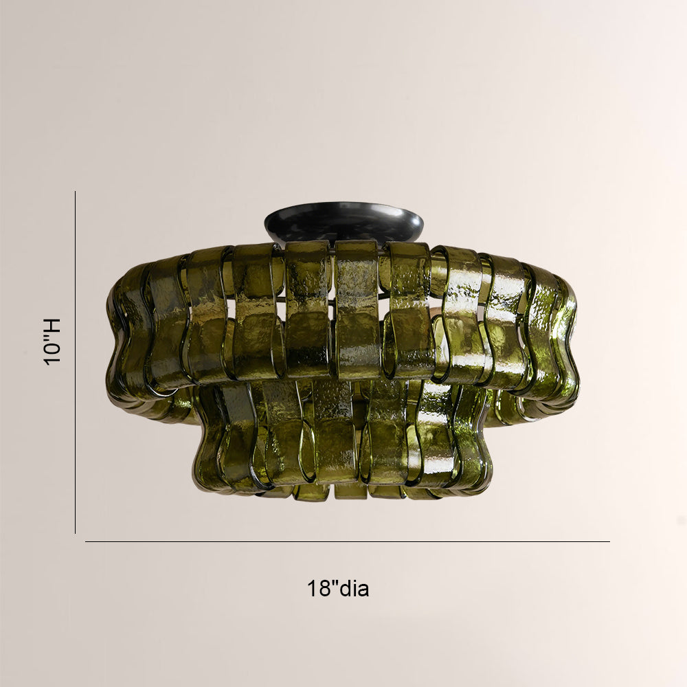 Ghiaccia 2-Tier Glass Round Flush Mount_014