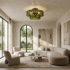 Ghiaccia 2-Tier Glass Round Flush Mount_017