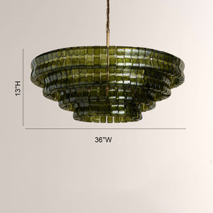 Ghiaccia Glass Round Chandelier