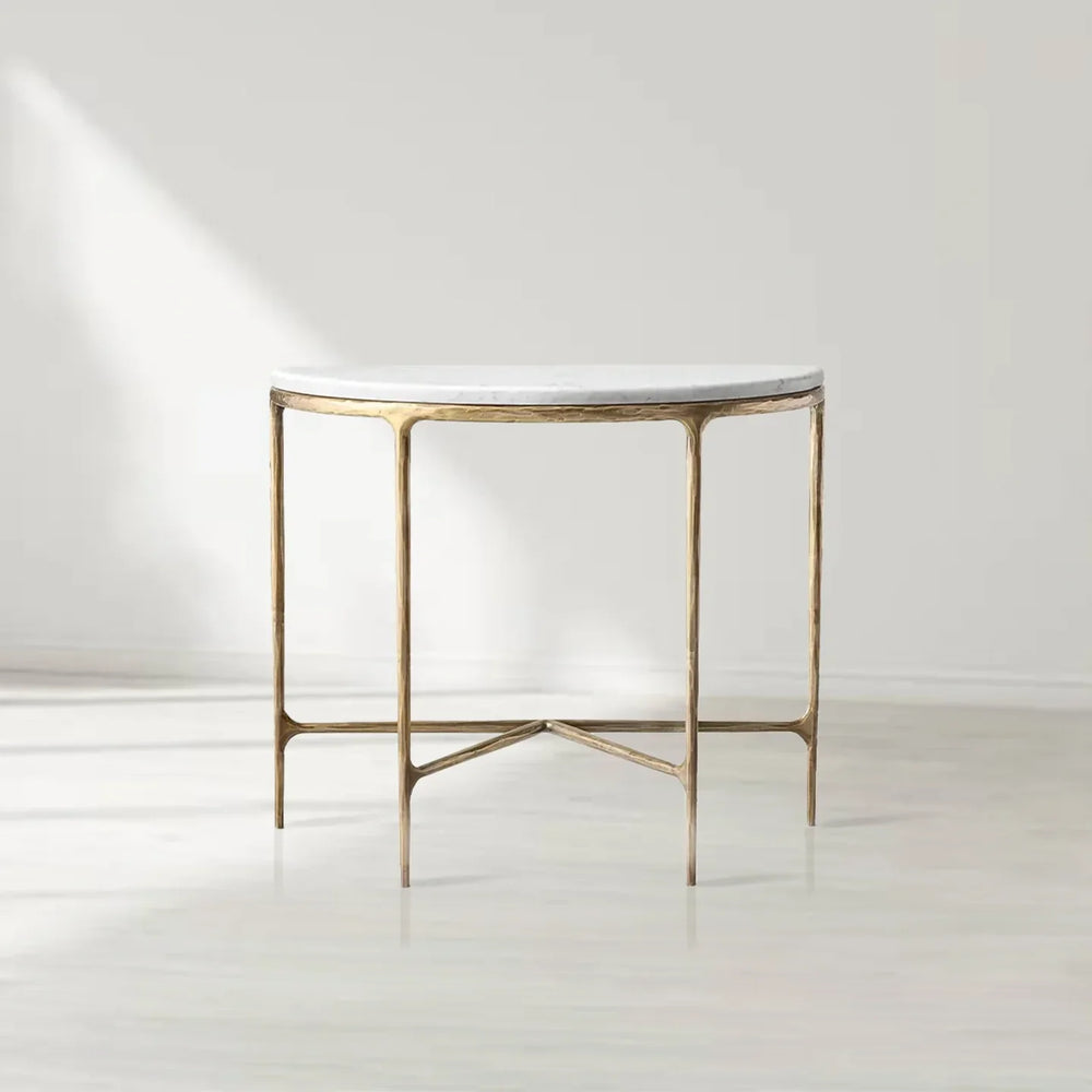 Giacometti Marble Demilune Console Table