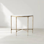 Giacometti Marble Demilune Console Table