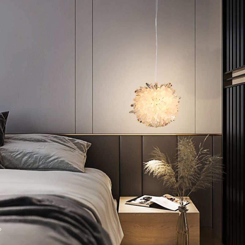 Besy Crystal Cluster Ball Pendant Light