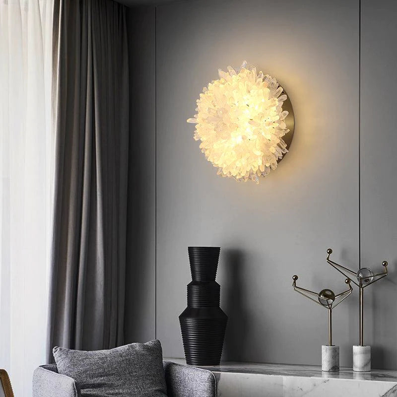 Besy Crystal Sunflower Wall Sconce