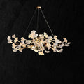 Ceramic Gingko Linear Branch Chandelier -kimoylights