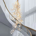 Ceramic Ginkgo Staircase  Long Branch Chandelier - kimoylights