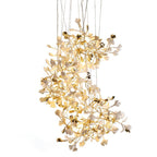 Ceramic Ginkgo Staircase  Long Branch Chandelier- kimoylights