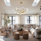 Modern Ginkgo Gold Tree Branches Chandelier - kimoylights